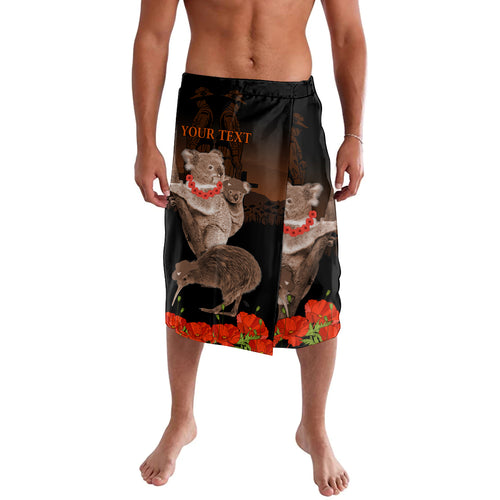 Koala and Kiwi Bird ANZAC Day Custom Lavalava Soldier Style