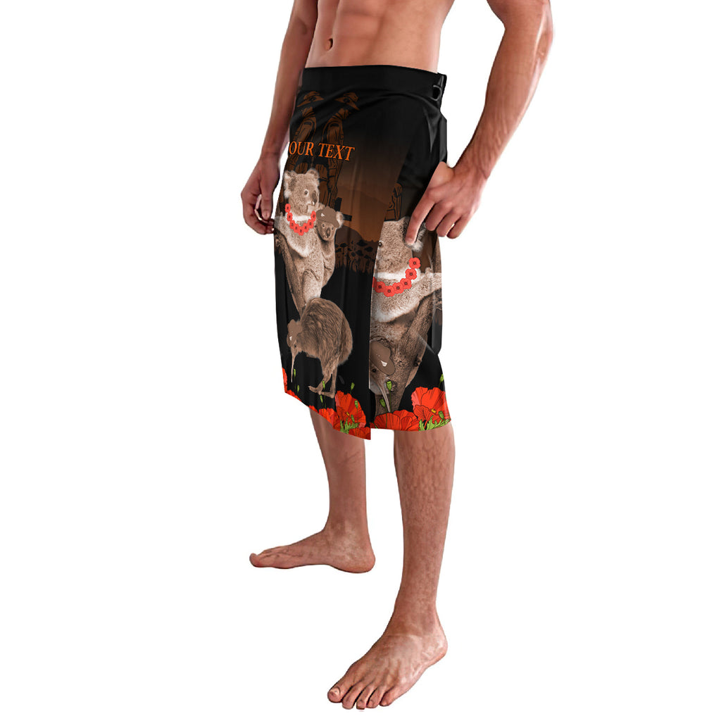 Koala and Kiwi Bird ANZAC Day Custom Lavalava Soldier Style