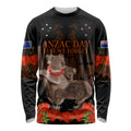 Koala and Kiwi Bird ANZAC Day Custom Long Sleeve Shirt Soldier Style