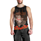 Koala and Kiwi Bird ANZAC Day Custom Men Tank Top Soldier Style