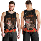 Koala and Kiwi Bird ANZAC Day Custom Men Tank Top Soldier Style
