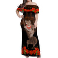 Koala and Kiwi Bird ANZAC Day Custom Off Shoulder Maxi Dress Soldier Style