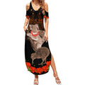 Koala and Kiwi Bird ANZAC Day Custom Summer Maxi Dress Soldier Style