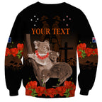 Koala and Kiwi Bird ANZAC Day Custom Sweatshirt Soldier Style