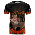 Koala and Kiwi Bird ANZAC Day Custom T Shirt Soldier Style