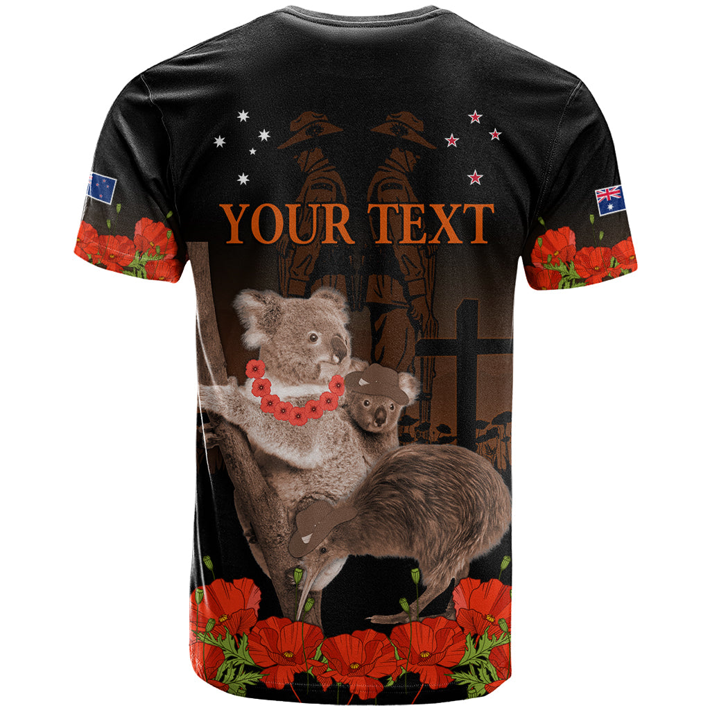 Koala and Kiwi Bird ANZAC Day Custom T Shirt Soldier Style
