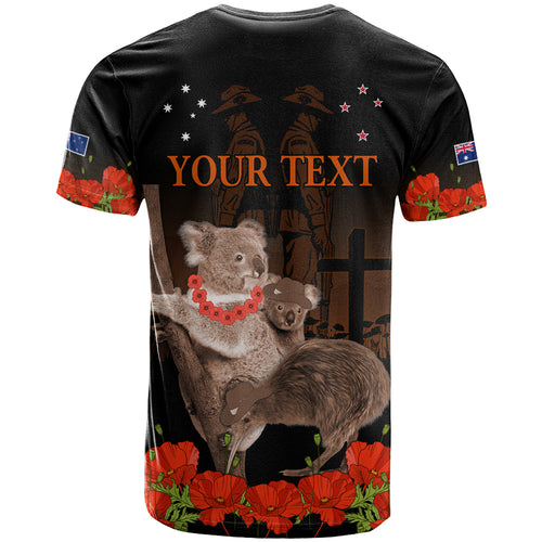 Koala and Kiwi Bird ANZAC Day Custom T Shirt Soldier Style