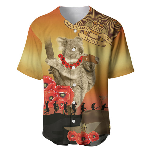 Australia Koala Soldier Style Baseball Jersey Last Post Lest We Forget