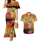 Australia Koala Soldier Style Couples Matching Mermaid Dress and Hawaiian Shirt Last Post Lest We Forget