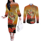 Australia Koala Soldier Style Couples Matching Off The Shoulder Long Sleeve Dress and Long Sleeve Button Shirt Last Post Lest We Forget