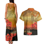 Australia Koala Soldier Style Couples Matching Tank Maxi Dress and Hawaiian Shirt Last Post Lest We Forget