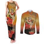Australia Koala Soldier Style Couples Matching Tank Maxi Dress and Long Sleeve Button Shirt Last Post Lest We Forget