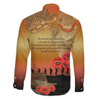 Australia Koala Soldier Style Family Matching Off Shoulder Maxi Dress and Hawaiian Shirt Last Post Lest We Forget
