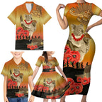 Australia Koala Soldier Style Family Matching Short Sleeve Bodycon Dress and Hawaiian Shirt Last Post Lest We Forget