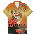 Australia Koala Soldier Style Family Matching Short Sleeve Bodycon Dress and Hawaiian Shirt Last Post Lest We Forget