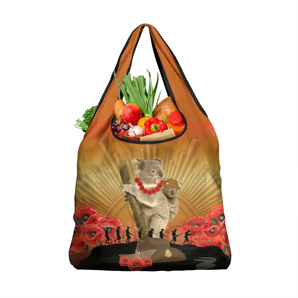 Australia Koala Soldier Style Grocery Bag Last Post Lest We Forget