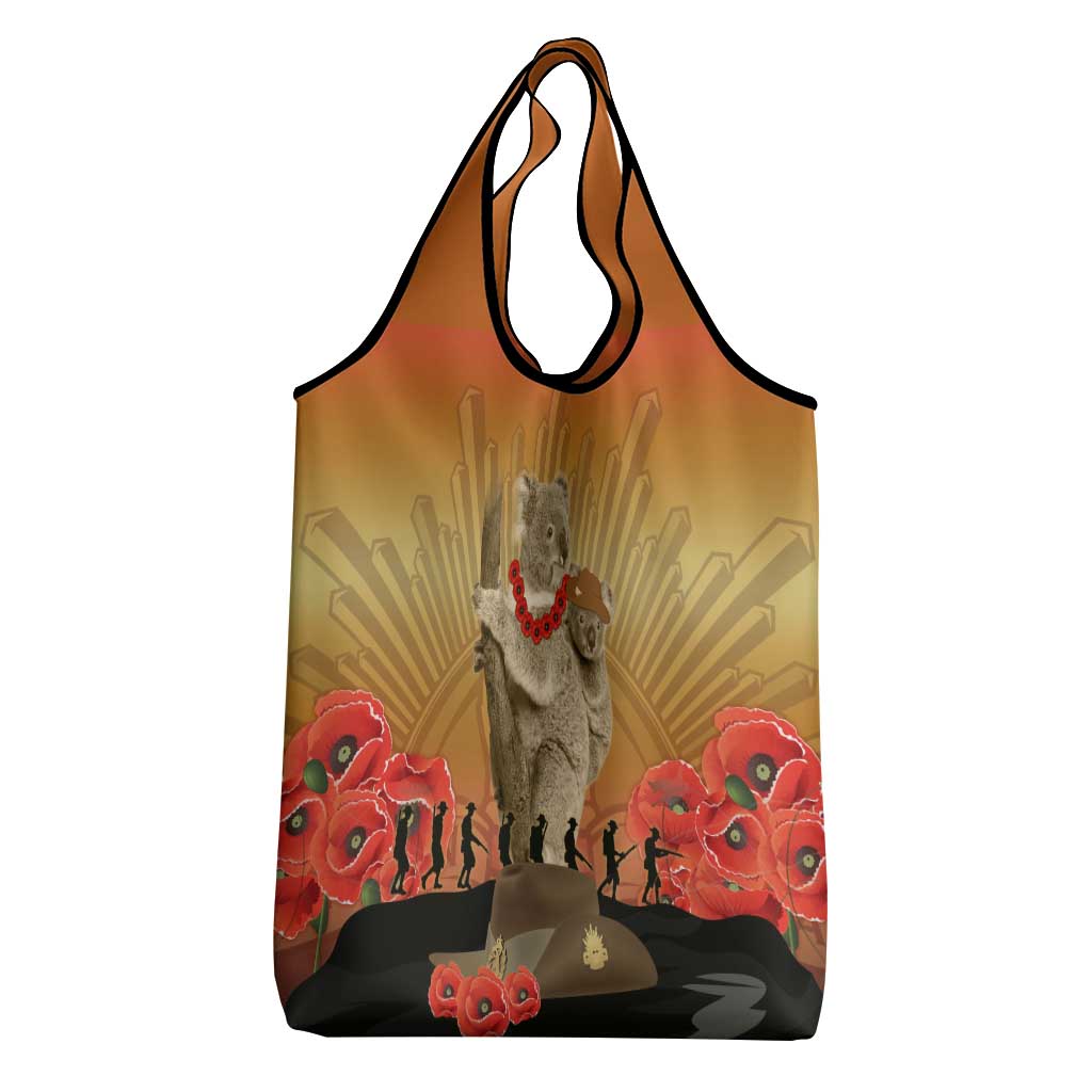 Australia Koala Soldier Style Grocery Bag Last Post Lest We Forget