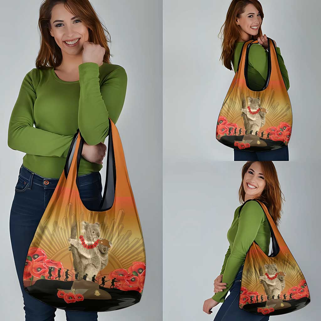 Australia Koala Soldier Style Grocery Bag Last Post Lest We Forget