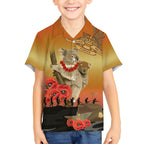 Australia Koala Soldier Style Hawaiian Shirt Last Post Lest We Forget