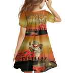 Australia Koala Soldier Style Kid Short Sleeve Dress Last Post Lest We Forget