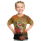 Australia Koala Soldier Style Kid T Shirt Last Post Lest We Forget