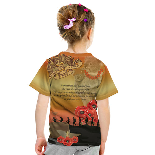Australia Koala Soldier Style Kid T Shirt Last Post Lest We Forget