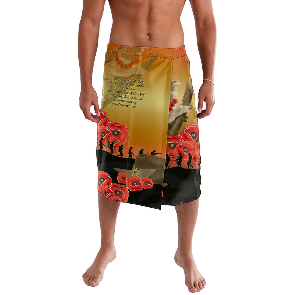 Australia Koala Soldier Style Lavalava Last Post Lest We Forget