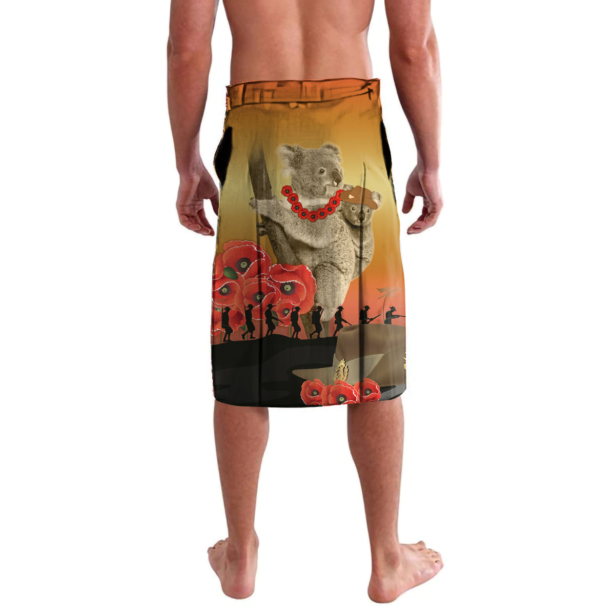 Australia Koala Soldier Style Lavalava Last Post Lest We Forget