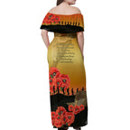 Australia Koala Soldier Style Off Shoulder Maxi Dress Last Post Lest We Forget