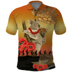 Australia Koala Soldier Style Polo Shirt Last Post Lest We Forget