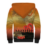 Australia Koala Soldier Style Sherpa Hoodie Last Post Lest We Forget