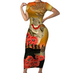 Australia Koala Soldier Style Short Sleeve Bodycon Dress Last Post Lest We Forget