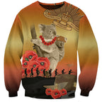 Australia Koala Soldier Style Sweatshirt Last Post Lest We Forget