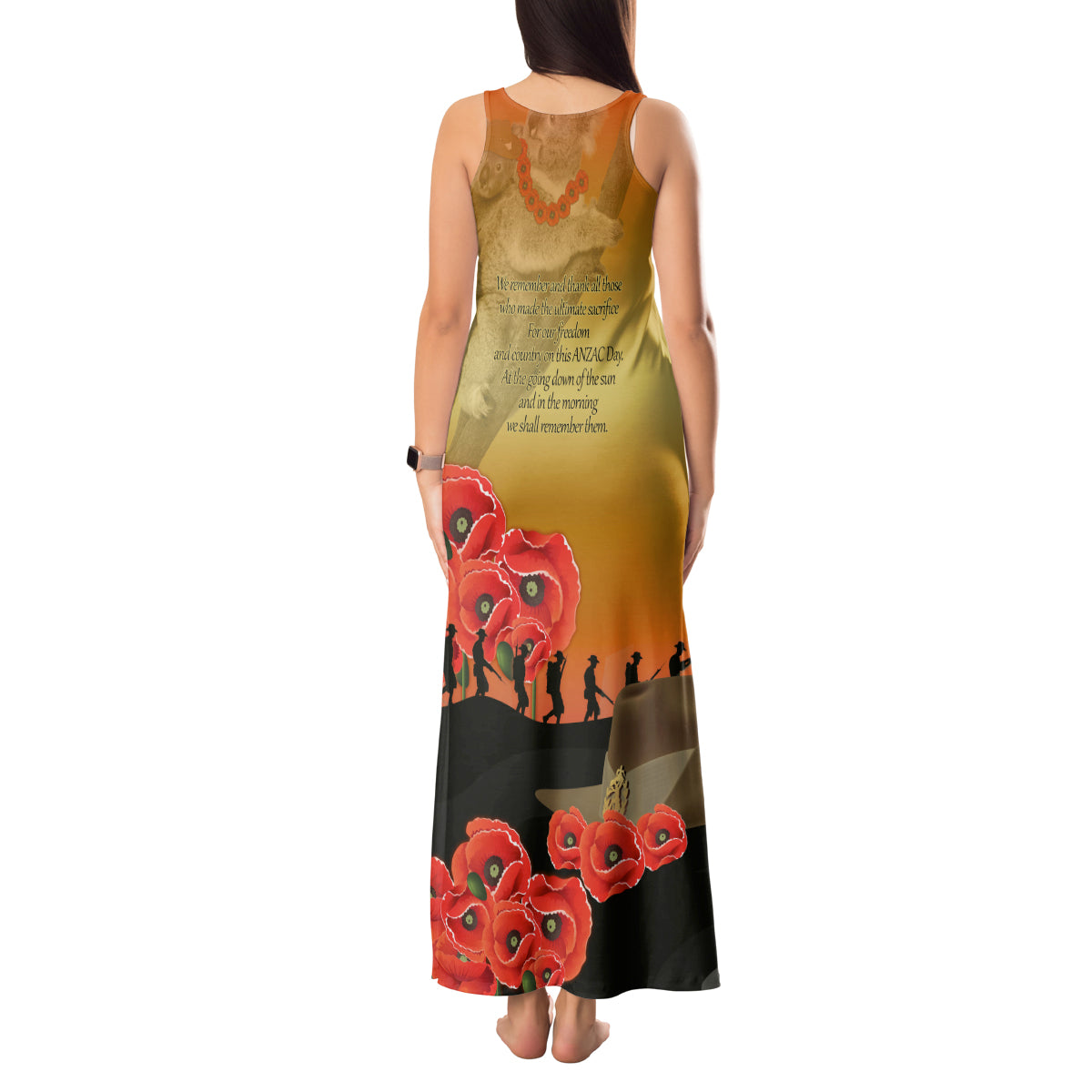 Australia Koala Soldier Style Tank Maxi Dress Last Post Lest We Forget