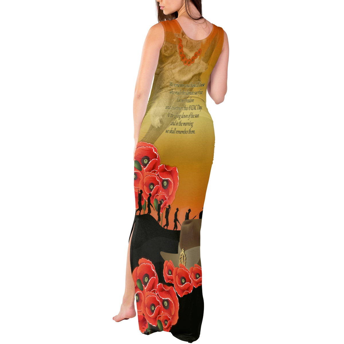 Australia Koala Soldier Style Tank Maxi Dress Last Post Lest We Forget