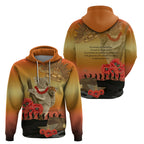 Australia Koala Soldier Style Zip Hoodie Last Post Lest We Forget