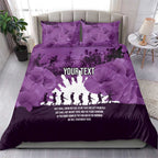 Anzac Day Gallipoli Personalised Bedding Set Purple Poppy Flowers