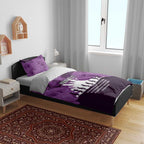 Anzac Day Gallipoli Personalised Bedding Set Purple Poppy Flowers