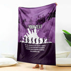 Anzac Day Gallipoli Personalised Blanket Purple Poppy Flowers