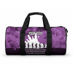 Anzac Day Gallipoli Personalised Duffle Bag Purple Poppy Flowers