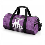Anzac Day Gallipoli Personalised Duffle Bag Purple Poppy Flowers