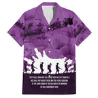 Anzac Day Gallipoli Personalised Hawaiian Shirt Purple Poppy Flowers