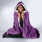Anzac Day Gallipoli Personalised Hooded Blanket Purple Poppy Flowers