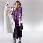 Anzac Day Gallipoli Personalised Hooded Blanket Purple Poppy Flowers