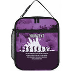 Anzac Day Gallipoli Personalised Lunch Bag Purple Poppy Flowers