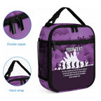 Anzac Day Gallipoli Personalised Lunch Bag Purple Poppy Flowers