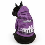 Anzac Day Gallipoli Personalised Pet Hoodie Purple Poppy Flowers