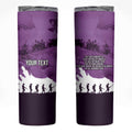 Anzac Day Gallipoli Personalised Skinny Tumbler Purple Poppy Flowers