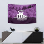 Anzac Day Gallipoli Personalised Tapestry Purple Poppy Flowers