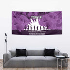 Anzac Day Gallipoli Personalised Tapestry Purple Poppy Flowers